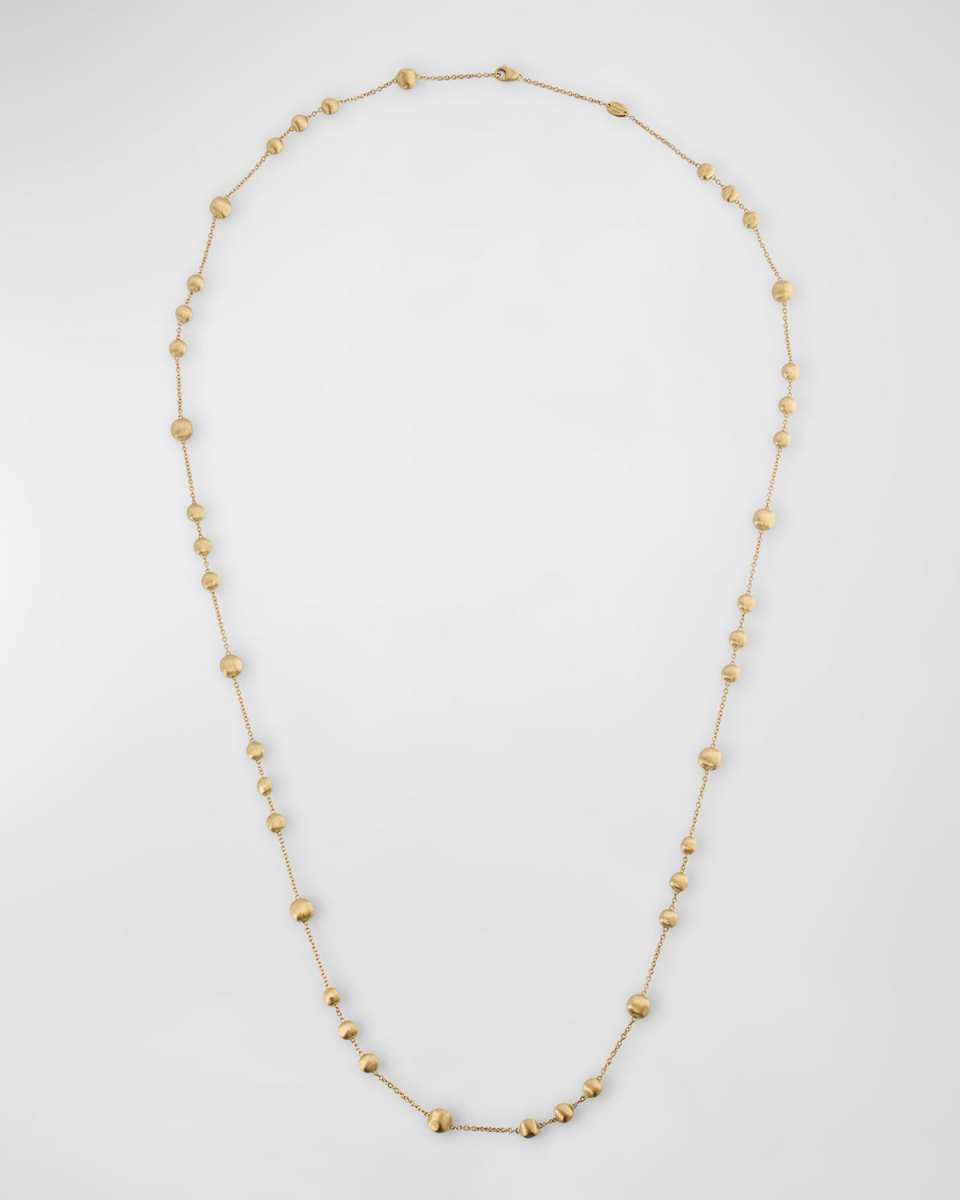 18K Yellow Gold Long Necklace, 36"L
